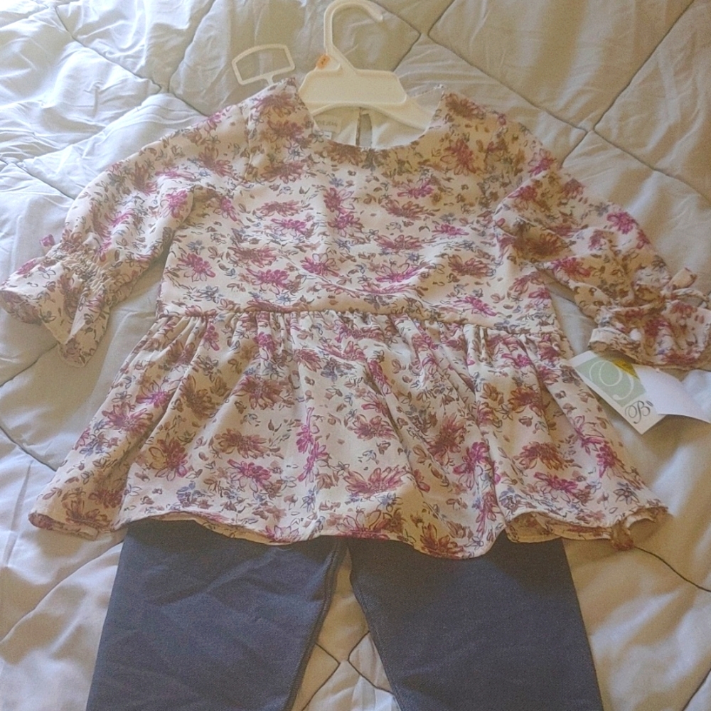 Bonnie jean tunic pants girls set size 6X NWT.